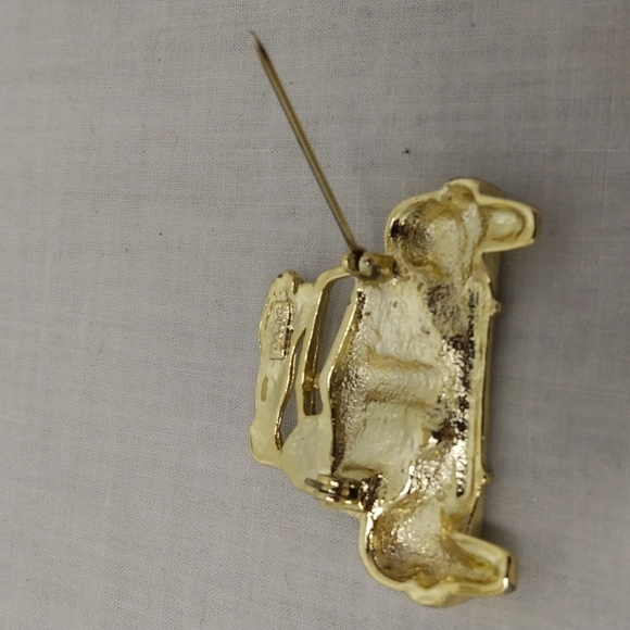 AJC Vintage Gold Tone Convertible Car Brooch - Picture 5 of 7